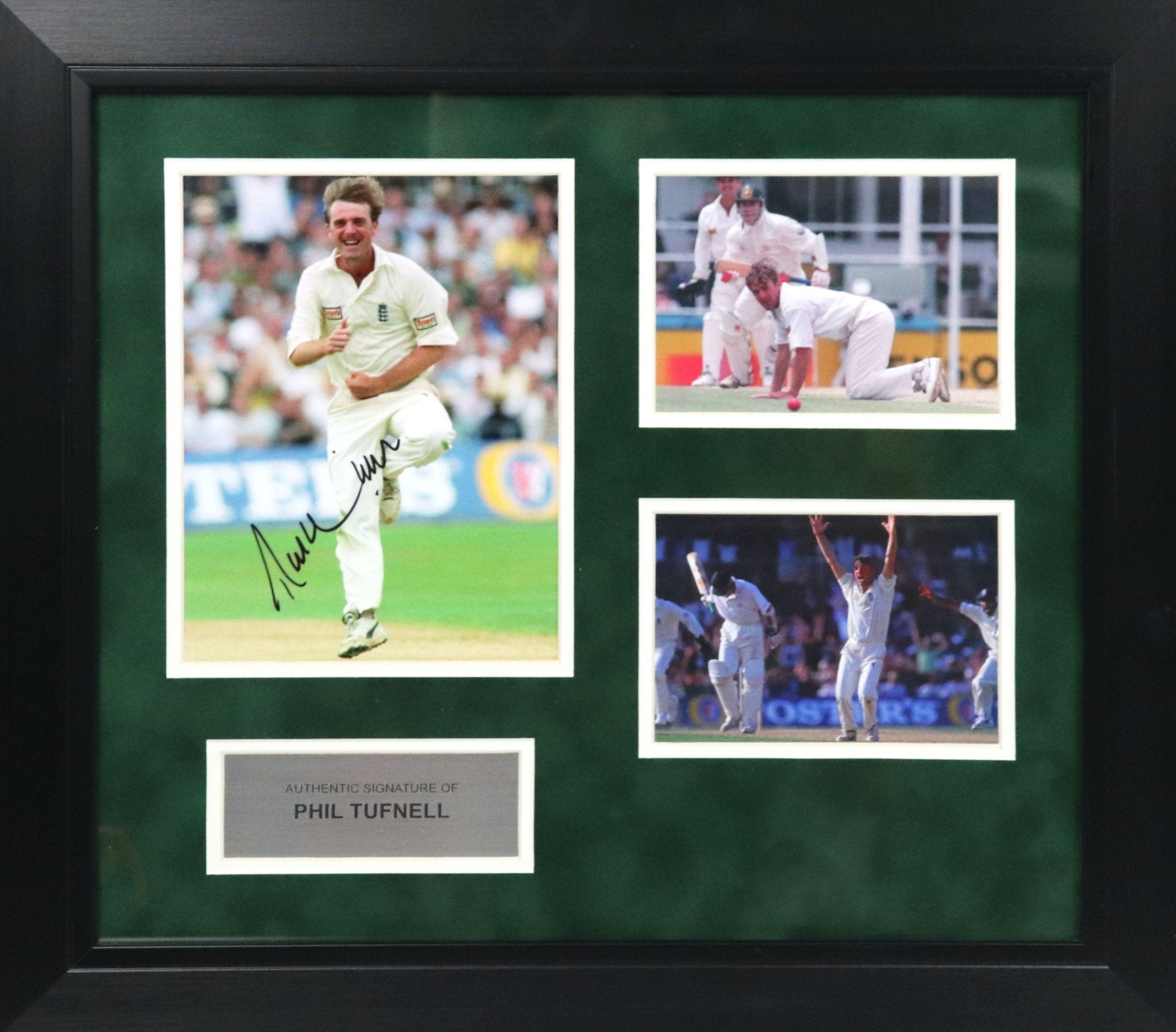 Phil Tufnell Signed Photo Framed Display - Memorabilia Framers Shop